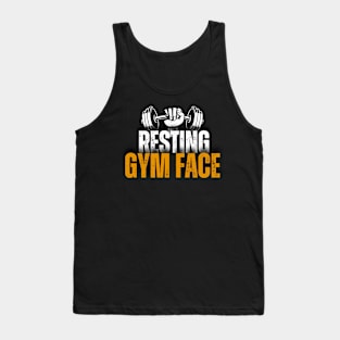 Funny Resting Gym Face Women's & Men's Fitness Workout Exercise Tank Top